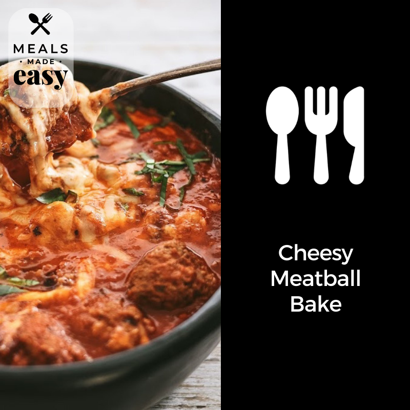 Recipe - Cheesy Meatball Bake