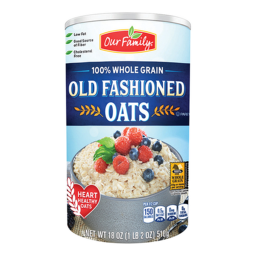 Our Family Old Fashioned Rolled Oats, 18 oz