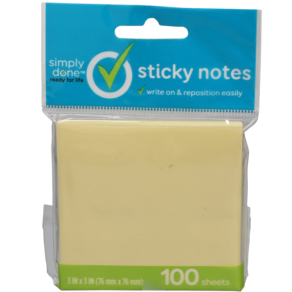 Simply Done Sticky Notes, 100 ct