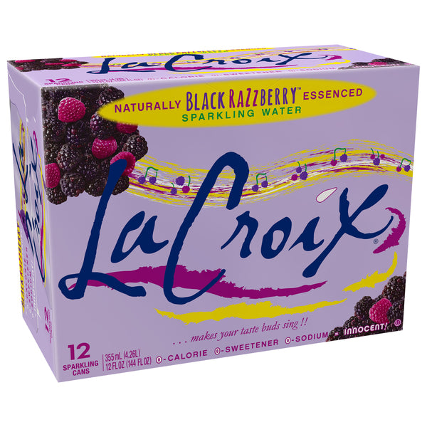 La Croix Black Razz Berry Sparkling Water, 12 oz, 12 ct