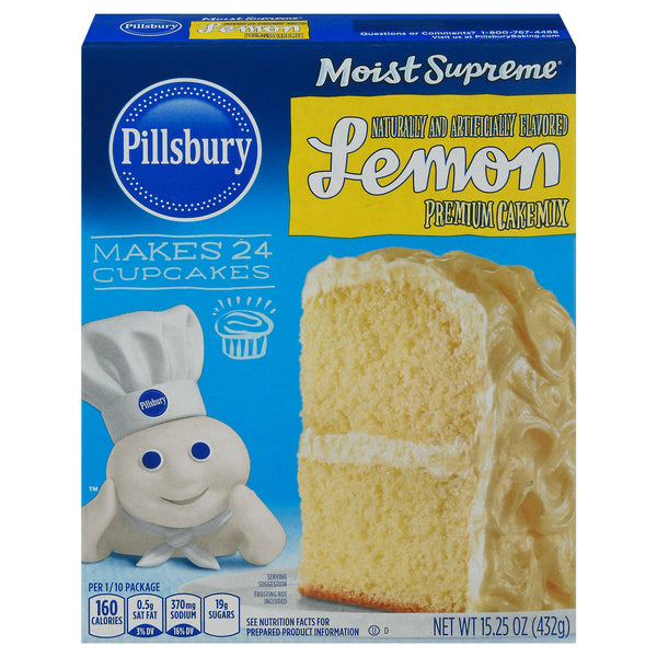 Pillsbury Moist Supreme Cake Mix, Lemon, 15.25 oz