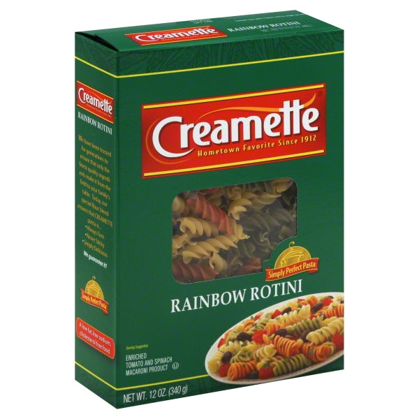 Creamette Pasta, Rainbow Rotini, 12 oz