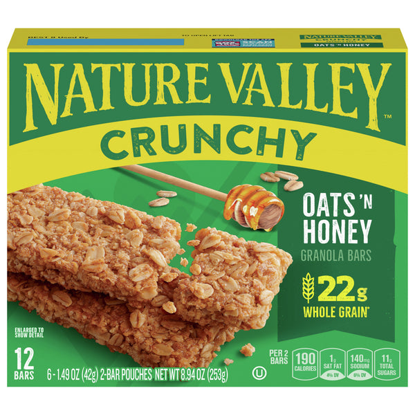 Nature Valley Granola Bars, Crunchy Oats 'n Honey, 12 ct