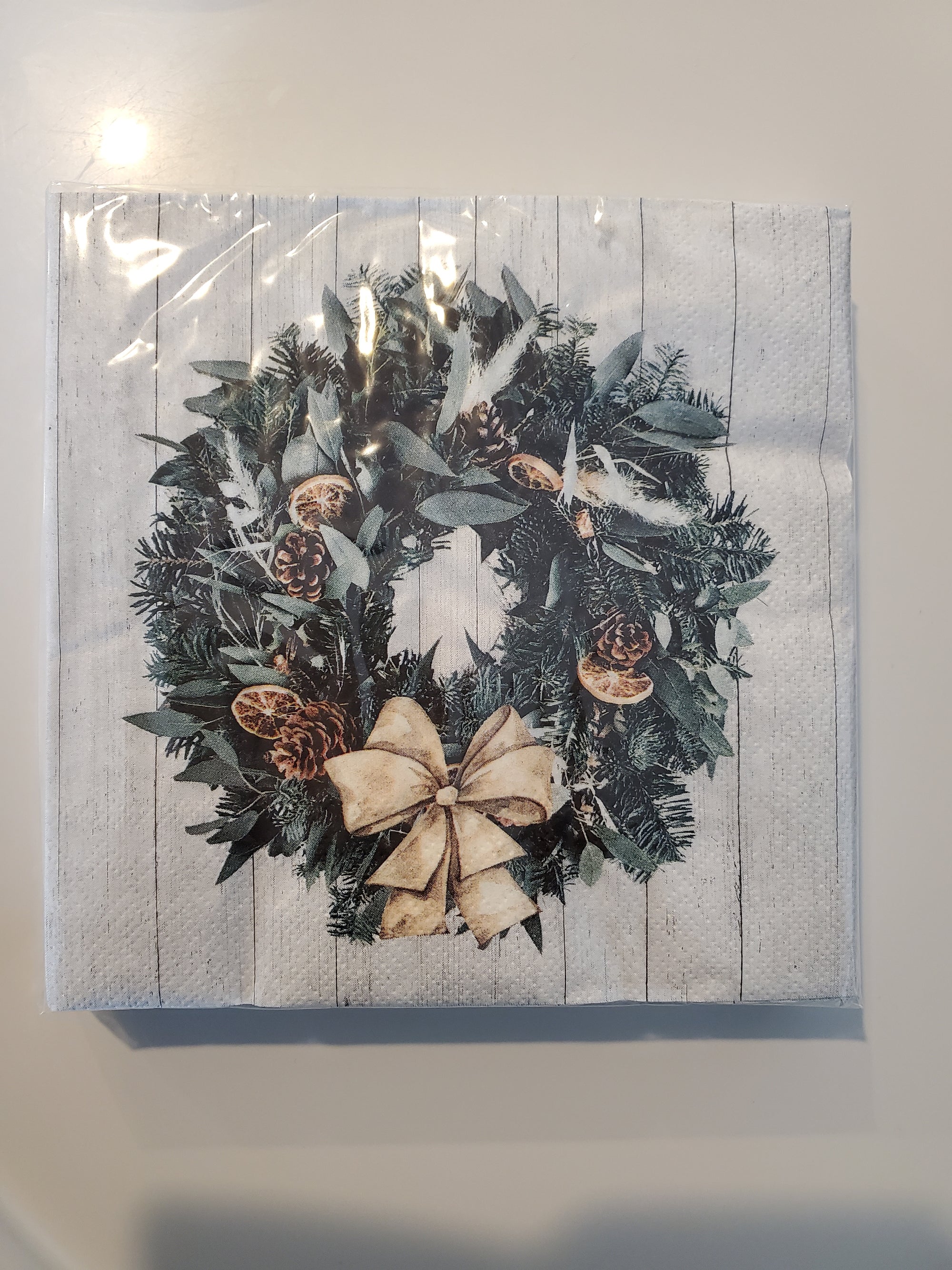 Manor Road Rustic Wreath Lunch Napkins, 20pk