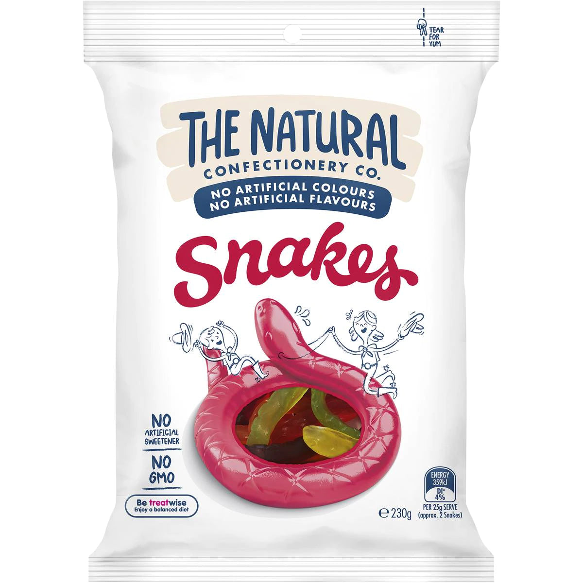 The Natural Confectionery Co Snakes, 230 g