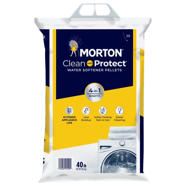 Morton Water Softener Pellets, Clean & Protect, 40 lb