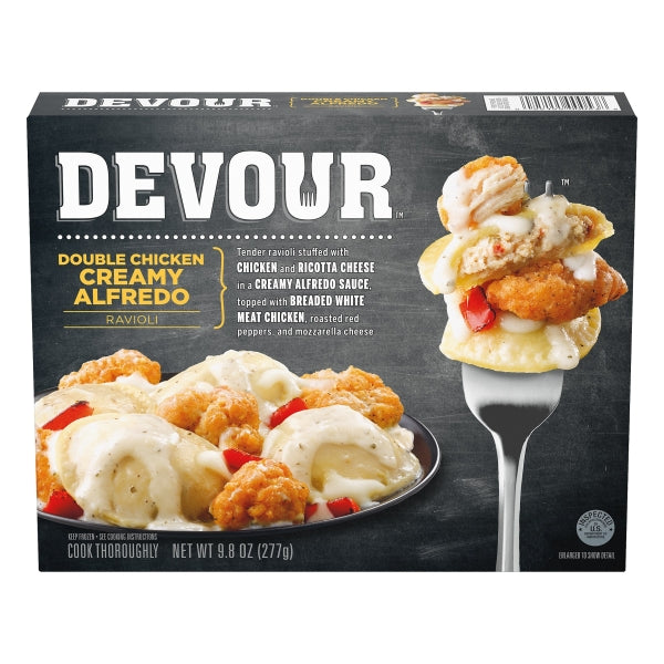 Devour Double Chicken Creamy Alfredo Ravioli, 10oz