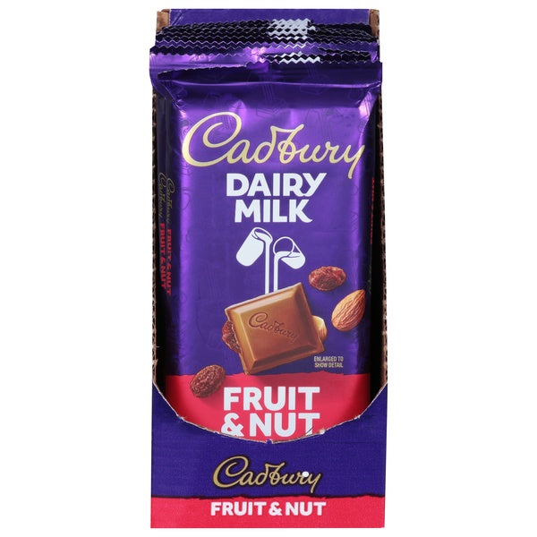 Cadbury Fruit & Nut Milk Chocolate Bar, 3.5 oz