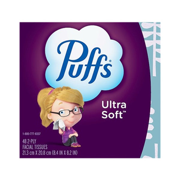 Puffs Ultra Soft Facial Tissues, 2 Ply, 48 ct