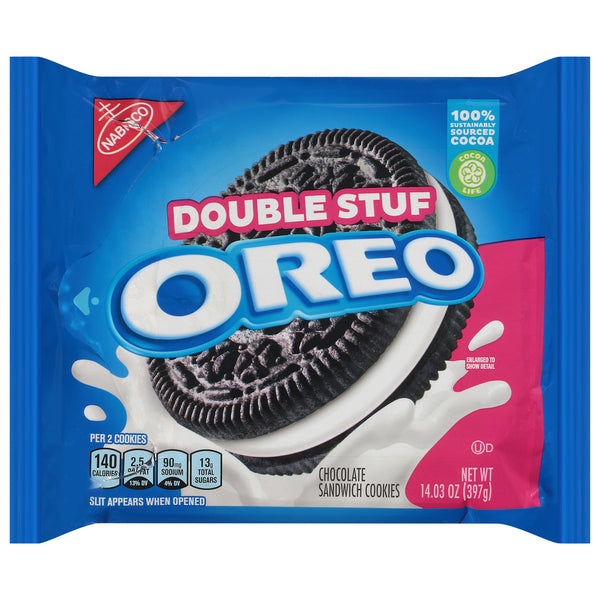 Oreo Cookies, Double Stuff, 14.03 oz