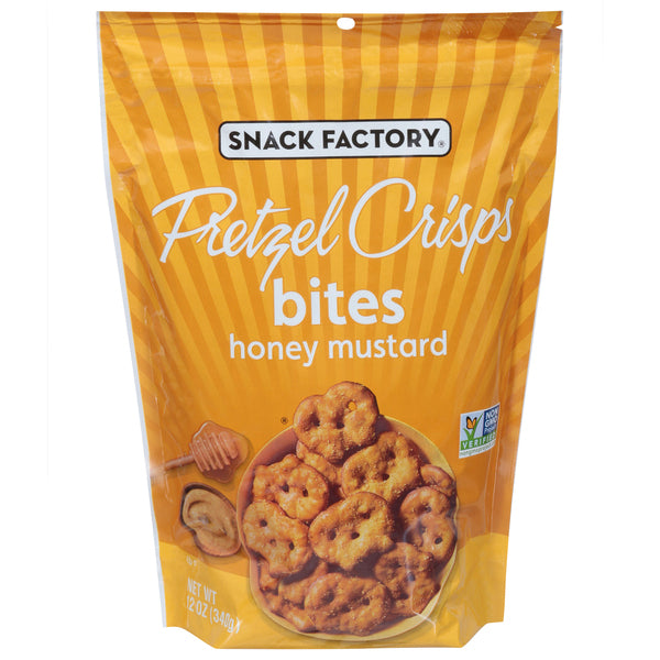 Snack Factory Pretzel Crisps Bites, Honey Mustard, 12oz