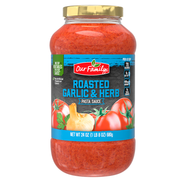 Our Family Roasted Garlic & Herb Pasta Sauce, 24 oz