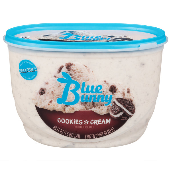 Blue Bunny Cookies & Cream Ice Cream, 1.5 qt