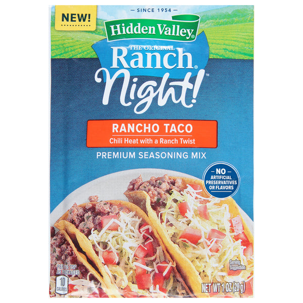 Hidden Valley Ranch Night! Rancho Taco  Seasoning Mix, 1 oz