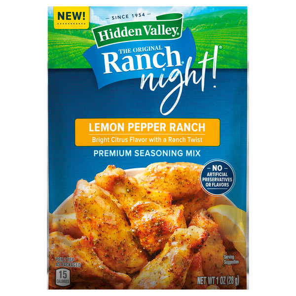 Hidden Valley Ranch Night! Lemon Pepper Ranch Seasoning Mix, 1 oz