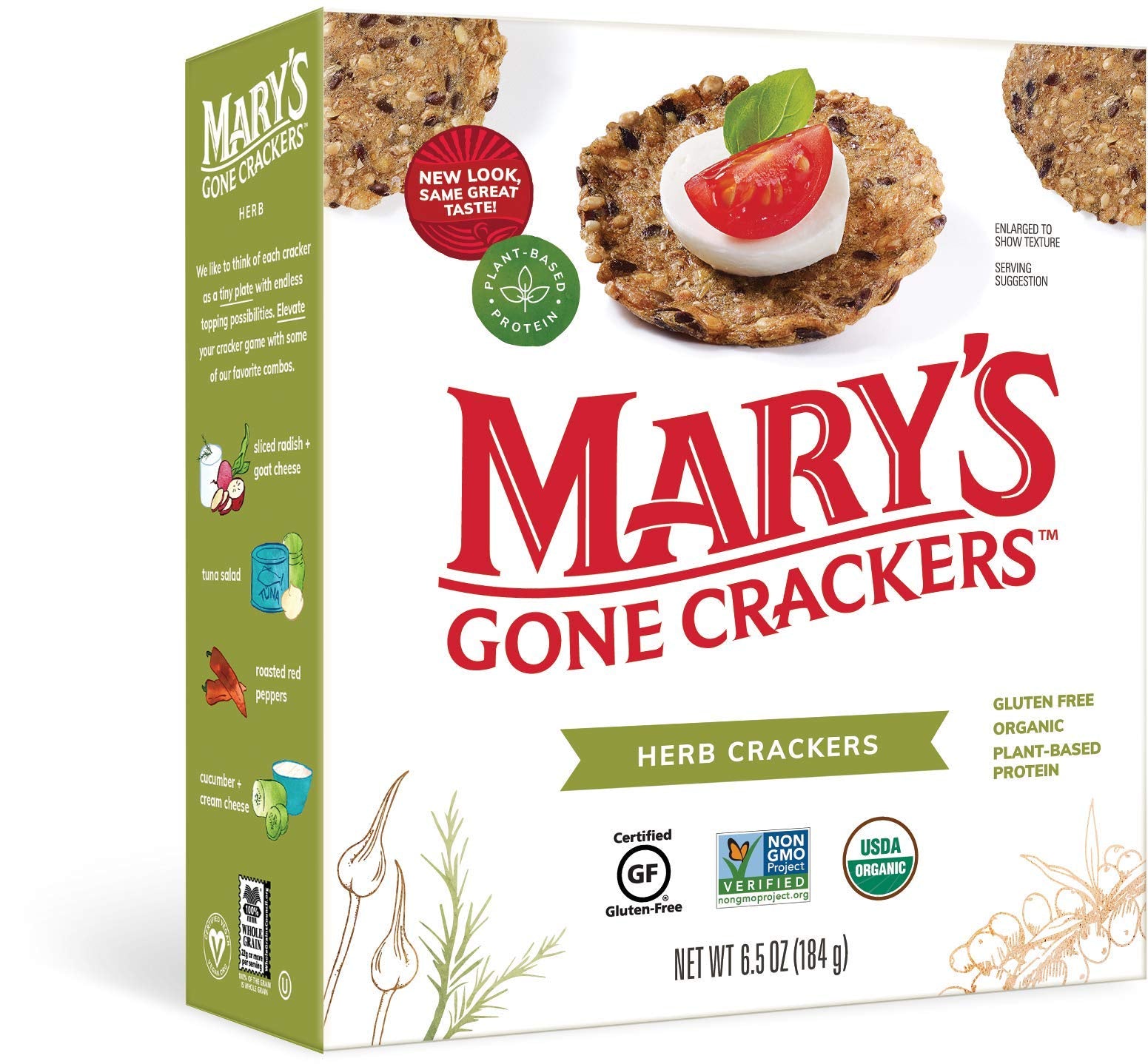 Mary's Gone Crackers, Herb, 6.5 oz