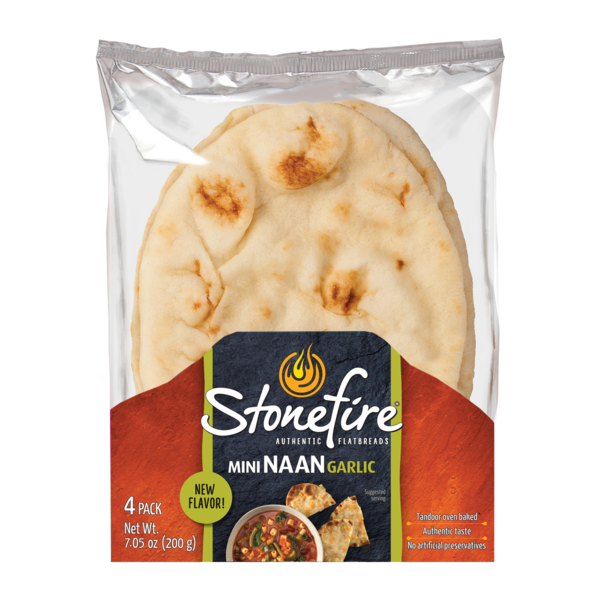 Stonefire Mini Naan, Garlic