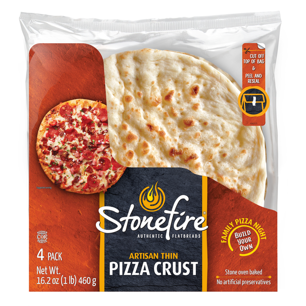 Stonefire Artisan Thin Pizza Crust, 4ct