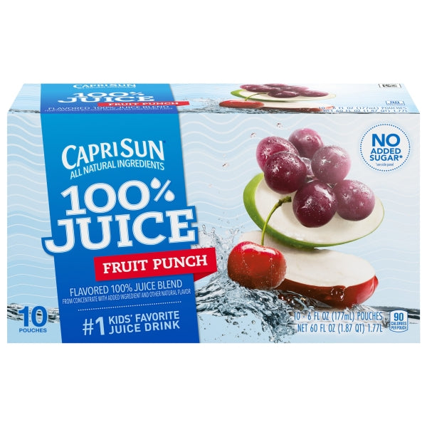 Caprisun Juice Drinks, Fruit Punch, 6 oz, 10 ct