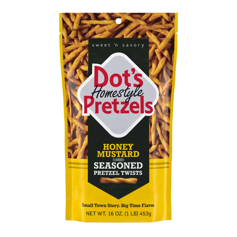 Dots Homestyle Pretzels, Honey Mustard, 16 oz