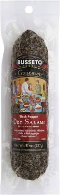 Busseto Foods Italian Dry Salami with Black Pepper, 8 oz