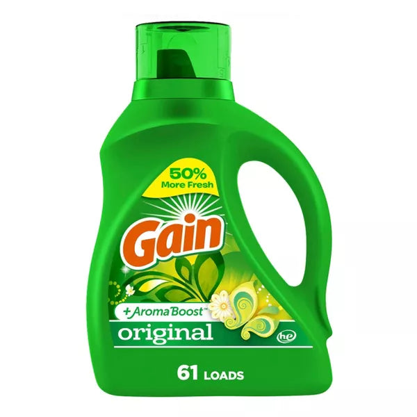 Gain HE Original Liquid Laundry Detergent, 88 oz