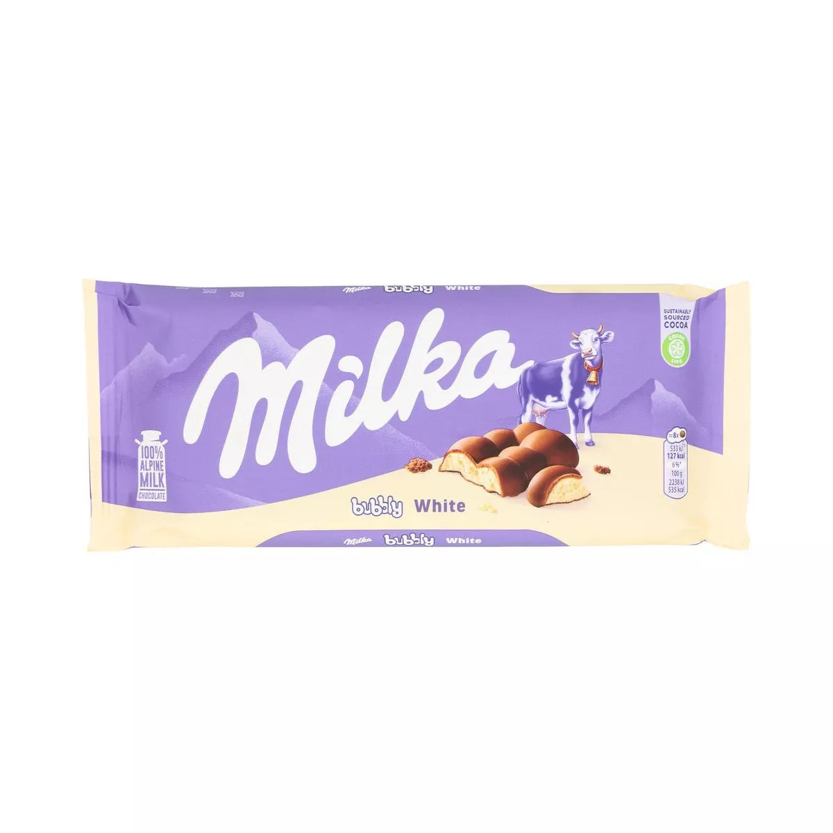 Milka Chocolate Bubbly White, 3.35 oz