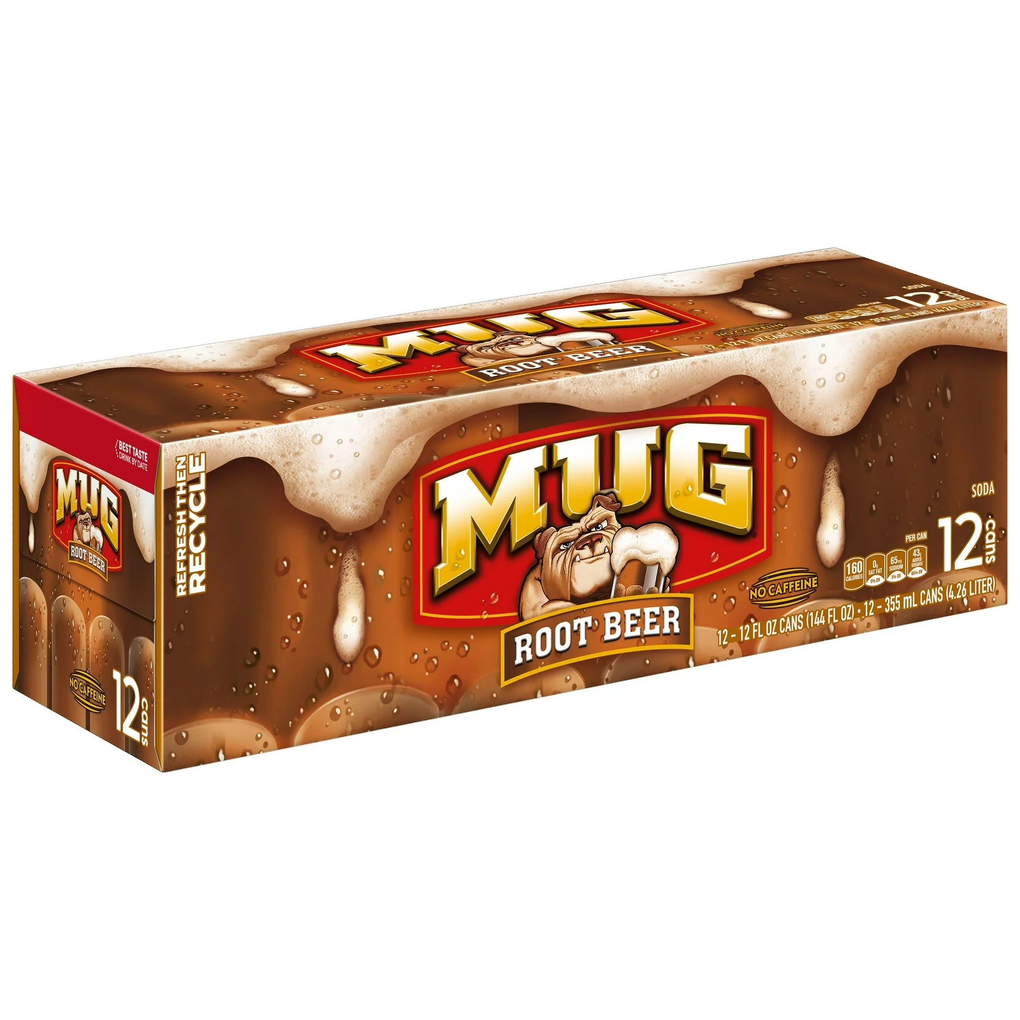 Mug Root Beer, 12 oz cans, 12ct