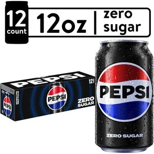 Pepsi Zero Sugar, 12oz Cans, 12 ct