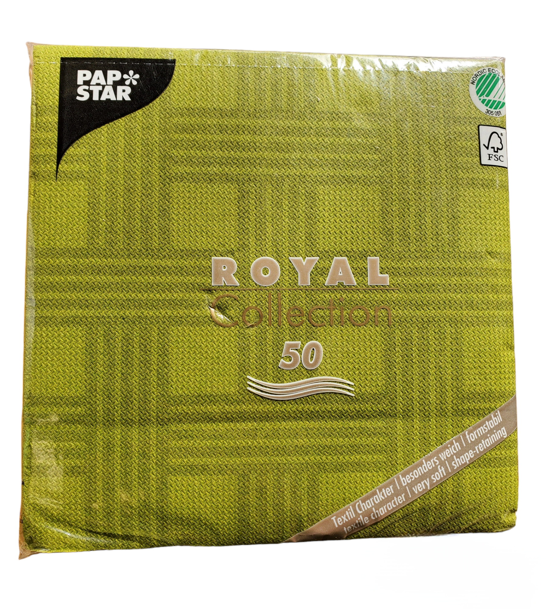 Papstar Royal Collection, Dinner Napkins, green, 50pk