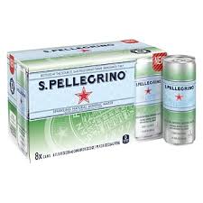 SanPellegrino Unflavored Sparkling Mineral Water, 11.15 oz, 8 ct