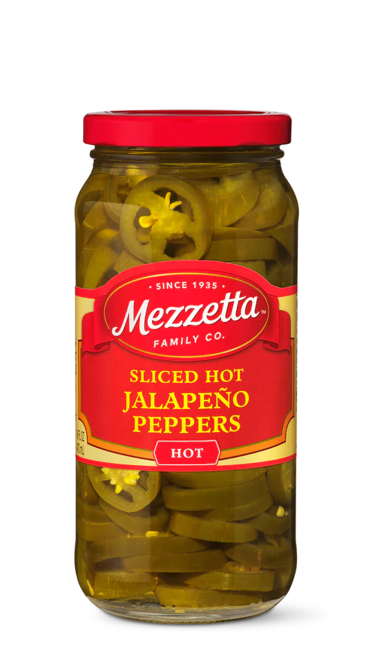 Mezzetta Sliced Jalapeno Peppers, Hot, 16 oz