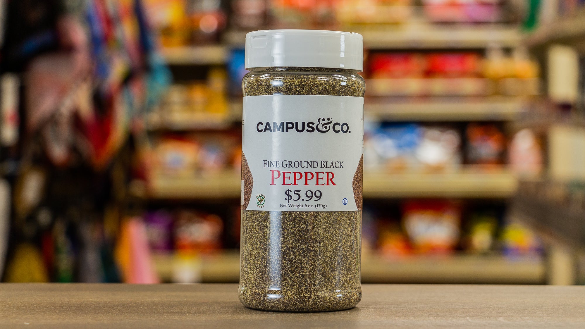 Campus&Co. Black Pepper, Fine Ground, 6 oz