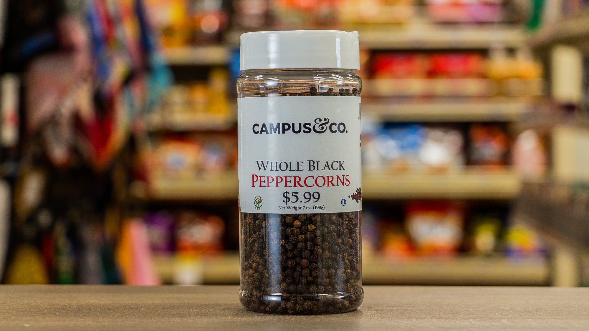 Campus&Co. Black Pepper, Whole Peppercorns, 7 oz