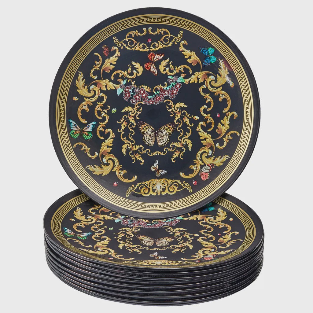 Versi Black Dessert Plates, 10ct