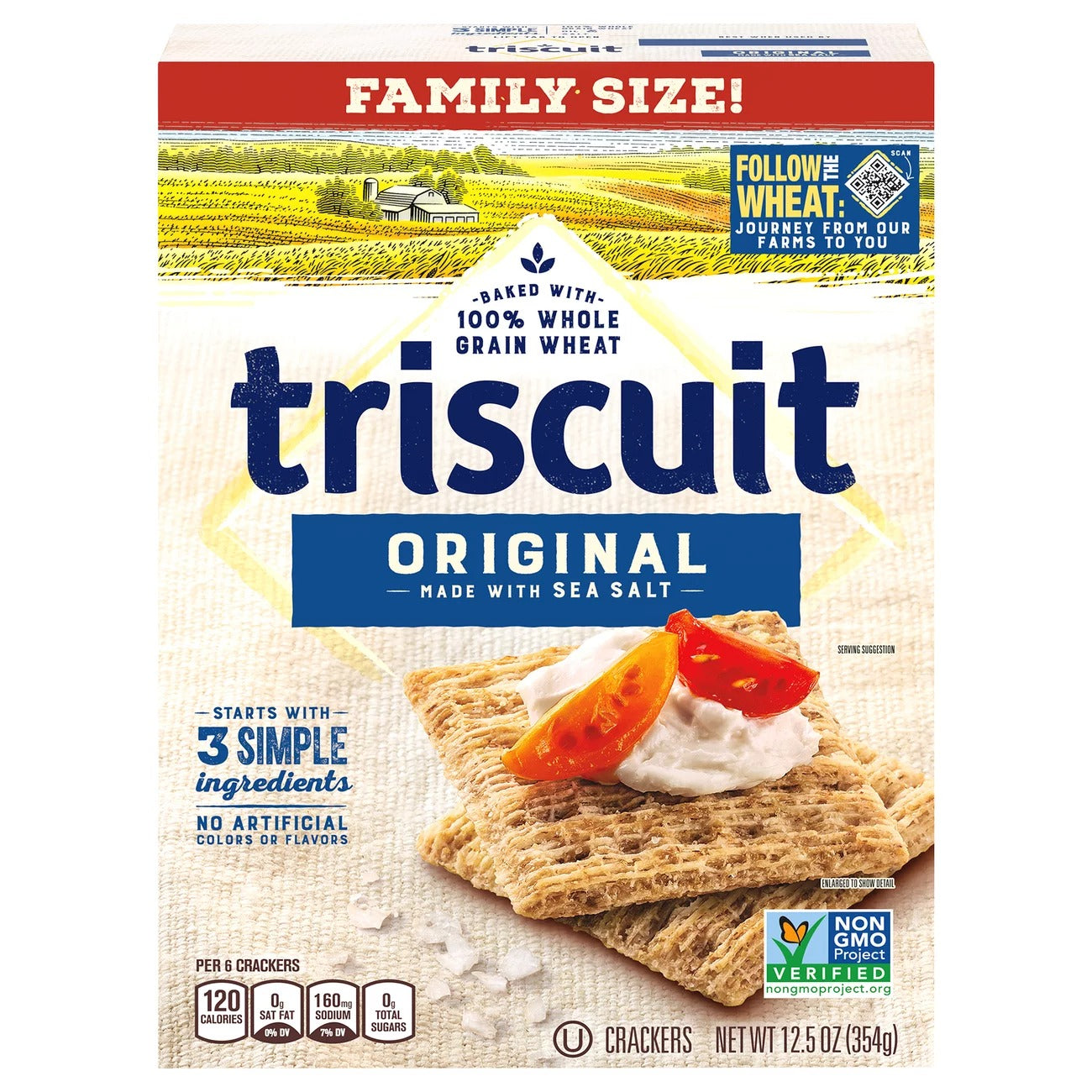 Triscuit Crackers, Original, Family Size 12.5 oz