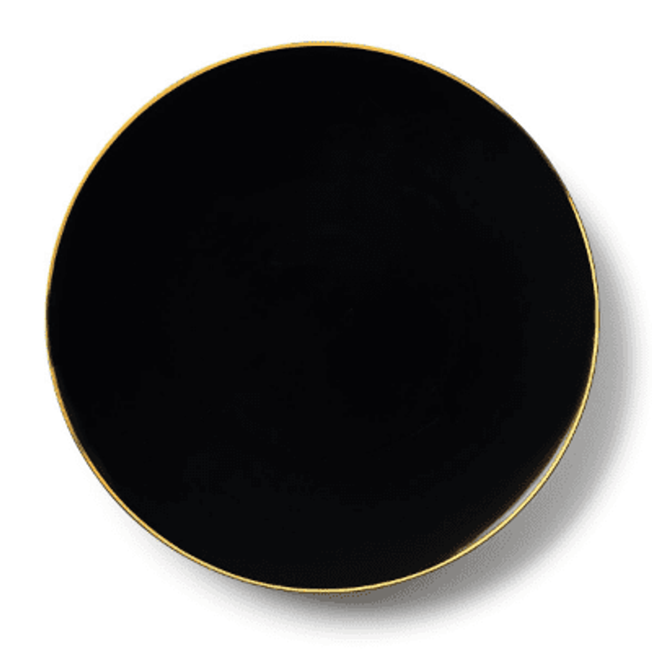 Premium Plastic Dessert Plate, 7.5 in, Gold Rim, 20 ct