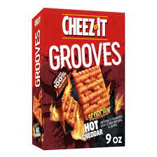 Cheez-It Grooves, Scorchin Hot Cheddar, 9 oz