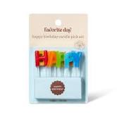 Favorite Day Happy Birthday Candle Pick Set, 13 ct