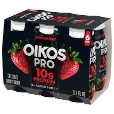 Oikos Pro Dairy Drink, Strawberry, 3.1oz, 6ct