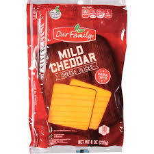 Our Family Mild Cheddar Cheese Slices, 8oz