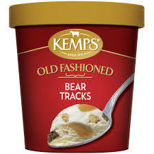 Kemps Old Fashioned Ice Cream, Bear Tracks, 1 Pint