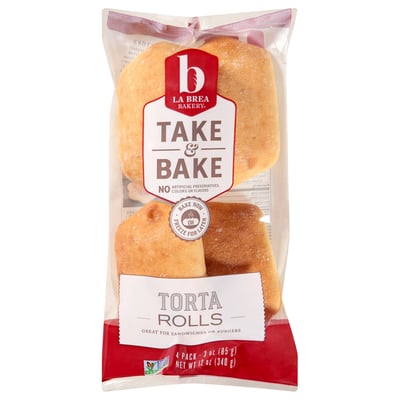 Take & Bake, Torta Rolls, 4 Pack, 12 oz