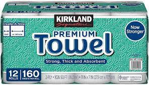 Kirkland Signature Paper Towels, Create-a-Size, 12 rolls