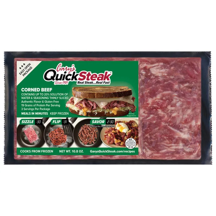 Gary's Quick Steak, Corned Beef, 10.8 oz