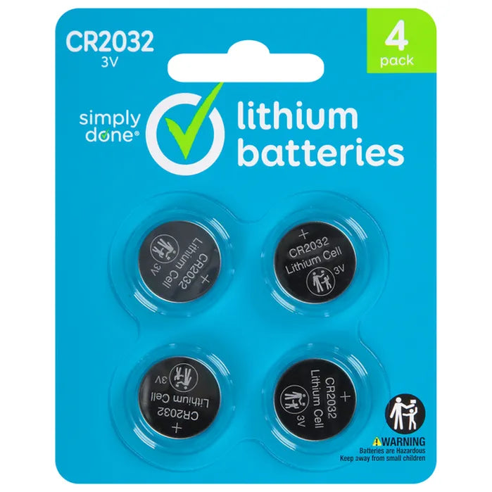 Simply Done 3V Lithium Batteries, 4 ct