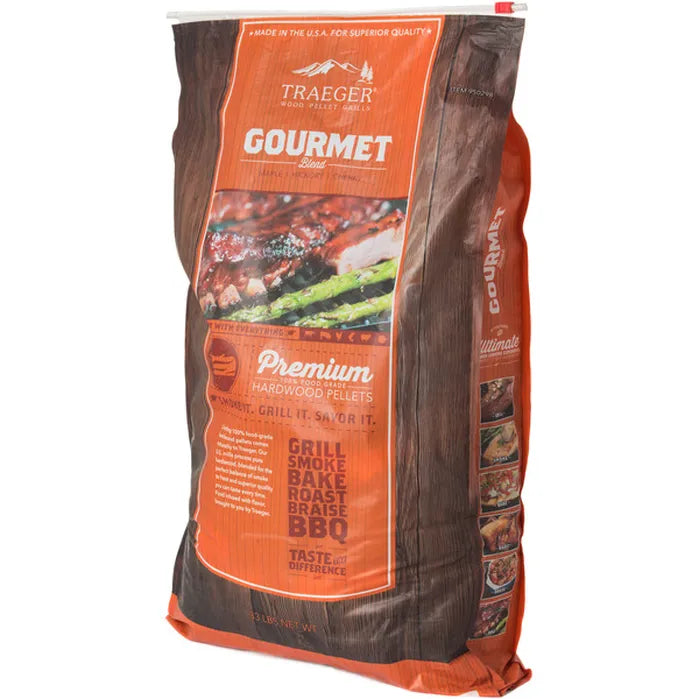 Traeger Premium Hardwood Pellets, Gourmet Blend, 33 lbs