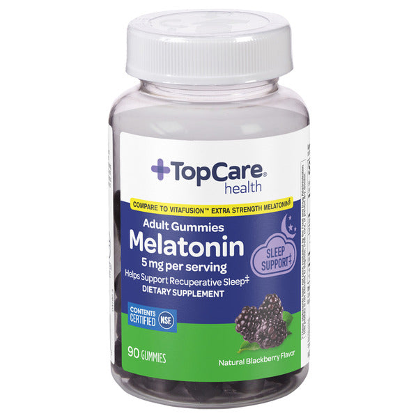 Top Care Adult Melatonin Gummies, 5mg, 90ct