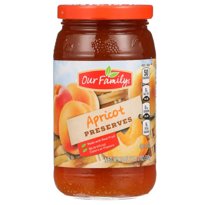 Our Family Apricot Preserves, 18oz