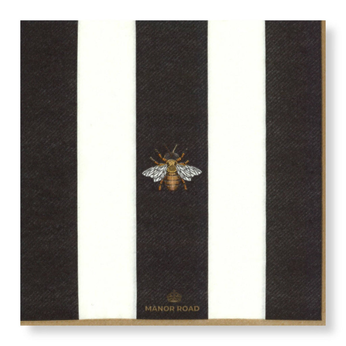 Manor Road Striped Bee Dinner Napkins, 20pk